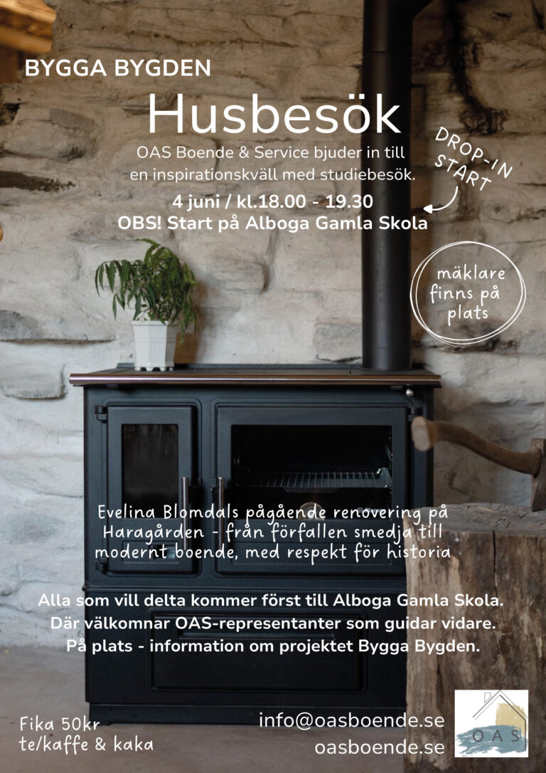 ”Bygga bygden” 4 juni 2026 – Husvisning – Info – Inspiration – Mötesplats